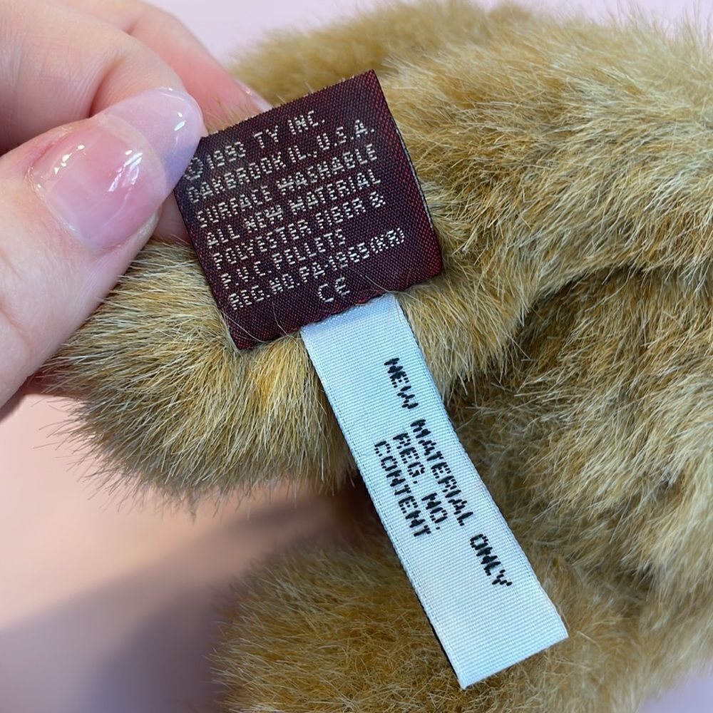 1993 Ty Original Attic Treasures Cody the Brown Fuzzy Bear Excellent Condition - Picture 8 of 8